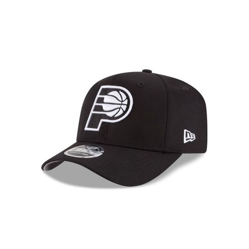 NBA Indiana Pacers Stretch Snap 9Fifty Snapback (JCJ6916) - Black New Era Caps